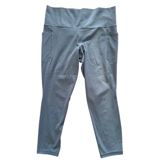 Athleta Salutation Stash Pocket II 7/8 Tight, size Large, Light Blue/Green - Picture 1 of 9